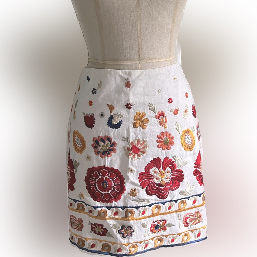 TopShop Embroidered Skirt